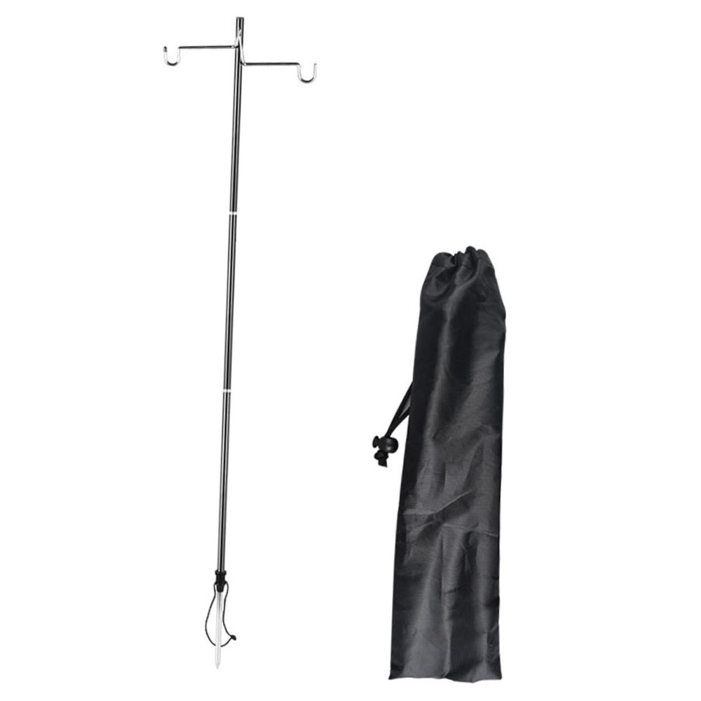 Adjustable Aluminum Alloy Lamp Holder, Black, 1 Set