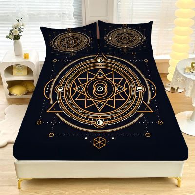 Luxury Black and Gold Retro King-Size Bedding Set, 150 x 200 cm