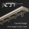 Ultra-Thin Aluminum Curtain Track with Quiet Pulley, 125 cm, Ceiling-Mounted Track for Room Dividers and Curtains, Champagne Finish, Easy Installation view 2