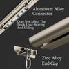Ultra-Thin Aluminum Curtain Track with Quiet Pulley, 125 cm, Ceiling-Mounted Track for Room Dividers and Curtains, Champagne Finish, Easy Installation view 3