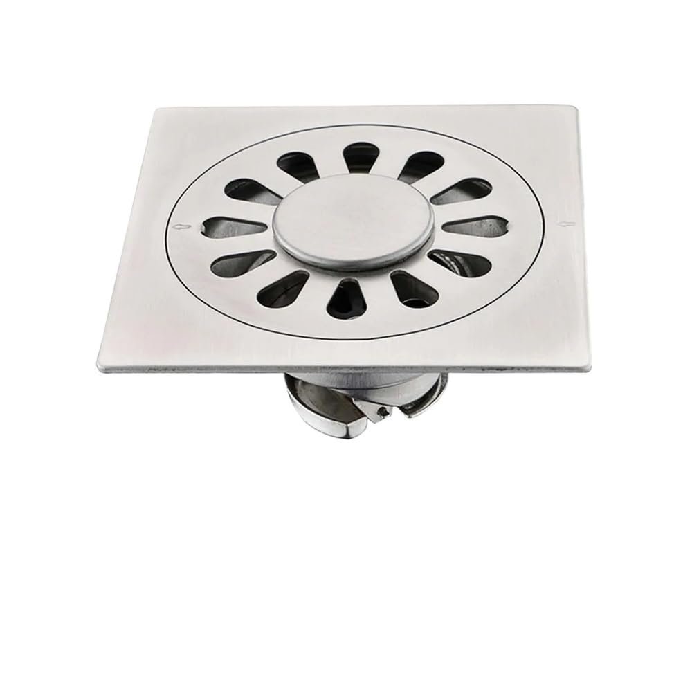WANGSHAOWEI 4 x 4 in. 304 Stainless Steel Square Floor Drain