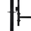 Emmtore Double-Swing Fence Gate with Spear Tips, Black Steel, 3 x 1.75 m view 3