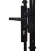 Emmtore Double-Swing Fence Gate with Spear Tips, Black Steel, 3 x 1.75 m view 4