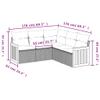 Verderoom 5-Piece Gray PE Rattan Garden Lounge Set with Cushions view 3