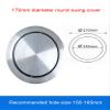 Round Drop-In Stainless Steel Countertop Trash Can Lid view 2