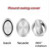 Round Drop-In Stainless Steel Countertop Trash Can Lid view 3