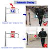 Self-Closing One-Way Swing Gate with Post Mount, Silver, 100 x 100 cm view 4