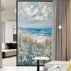 Abstract Daisy Window Film, Beach, Flower, Nature, Wildflower, Frosted Glass, Decorative Static Cling for Home, 90 x 140 cm view 3