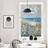 Abstract Daisy Window Film, Beach, Flower, Nature, Wildflower, Frosted Glass, Decorative Static Cling for Home, 90 x 140 cm view 4