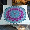 ENEN Waterproof Square Sun Shade Sail, 1.8 x 1.8 m, Meditation Mandala view 1