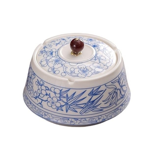 GEK208130 Ceramic Ashtray with Lid, Round