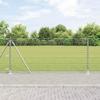 vidaXL Euro Fence with Concrete Base 10 x 0.8 m Galvanized Steel Silver view 2