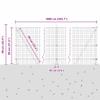 vidaXL Euro Fence with Concrete Base 10 x 0.8 m Galvanized Steel Silver view 3