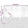 vidaXL Ground-Mounted Euro Fence 10 x 1.2 m Galvanized Steel Silver view 3