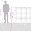 vidaXL Ground-Mounted Euro Fence 10 x 1.2 m Galvanized Steel Silver view 4