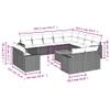 vidaXL 13-Piece Garden Sofa Set with Cushions Gray Poly Rattan view 3