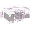 vidaXL 10-Piece Garden Sofa Set Gray Poly Rattan view 3