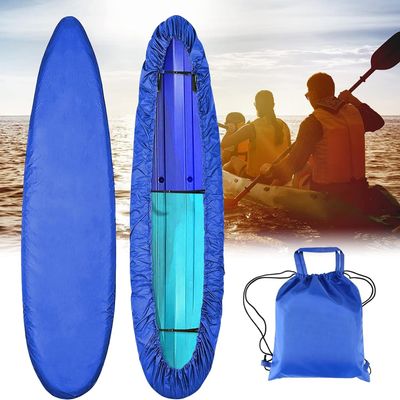 KIJyfgTR Waterproof Kayak Cover for Fishing Boats/Kayaks/Canoes, 420D Oxford Fabric, Dust and UV Protection, Blue, 4.1–4.5 m