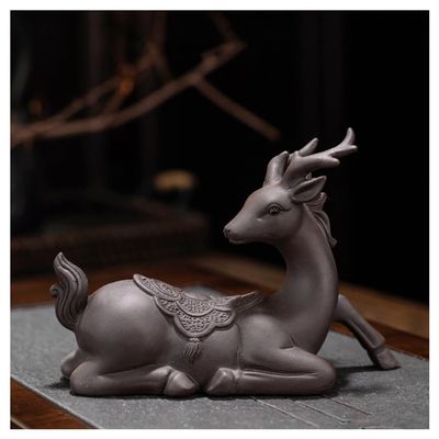 Purple Sand Deer Tea Pet Ornament