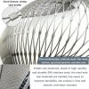 VXHCS 304 Stainless Steel Cable Mesh Safety Net, 4 in/0.08 in, Flexible, Adjustable (0.8 x 8 m) view 4