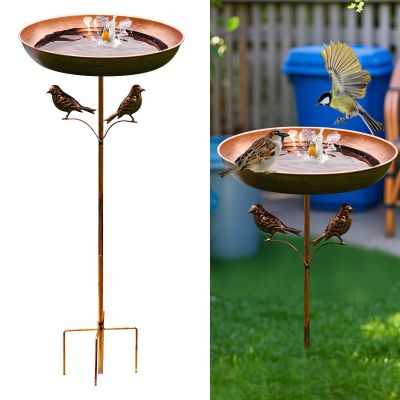 Standing Bird Bath, 30.5 cm, Metal Outdoor Bird Waterer