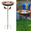 Standing Bird Bath, 30.5 cm, Metal Outdoor Bird Waterer view 1