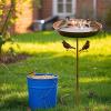 Standing Bird Bath, 30.5 cm, Metal Outdoor Bird Waterer view 4