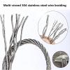 VXHCS 304 Stainless Steel Wire Rope Net, 5 cm/1.5 mm Flexible Cable Railing Safety Net, Balcony Fall Protection Net (1 x 2 m) view 3