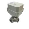 DN25 SS304 3-Way T-Port/L-Port Motorized Ball Valve, BSP/NPT, IP67, for Drinking Water, DC12V (CR703) view 1