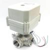 DN25 SS304 3-Way T-Port/L-Port Motorized Ball Valve, BSP/NPT, IP67, for Drinking Water, DC12V (CR703) view 2