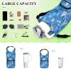 linqin Chic Hyacinth Blue Flowerspristine Hypericum Lavender Insulated Water Bottle Holder view 4