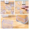 YKAFADE 24-Pack Square Chair Leg Caps, Transparent Floor Protectors, 80 × 80 mm view 2