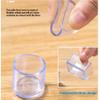YKAFADE 24-Pack Square Chair Leg Caps, Transparent Floor Protectors, 80 × 80 mm view 3