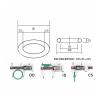Sealing Washer, Green FKM Fluoroelastomer O-Ring, Round, Oil- and Corrosion-Resistant, 2.65 mm Thick, 63.60 mm ID view 2