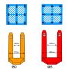 Plastic Logistics Pallets with Hollow-Grid Design, 1000 x 1200 mm view 2