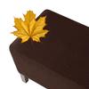 QOEUIUJ S-XXXL Rectangular Ottoman Cover, Stretch Slipcover with Elastic Hem (55–200 cm), Chocolate, 100 × 180 cm view 1