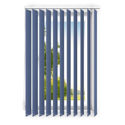 time4blinds Blackout Vertical Blind Complete Set, 160 x 230 cm, Blue