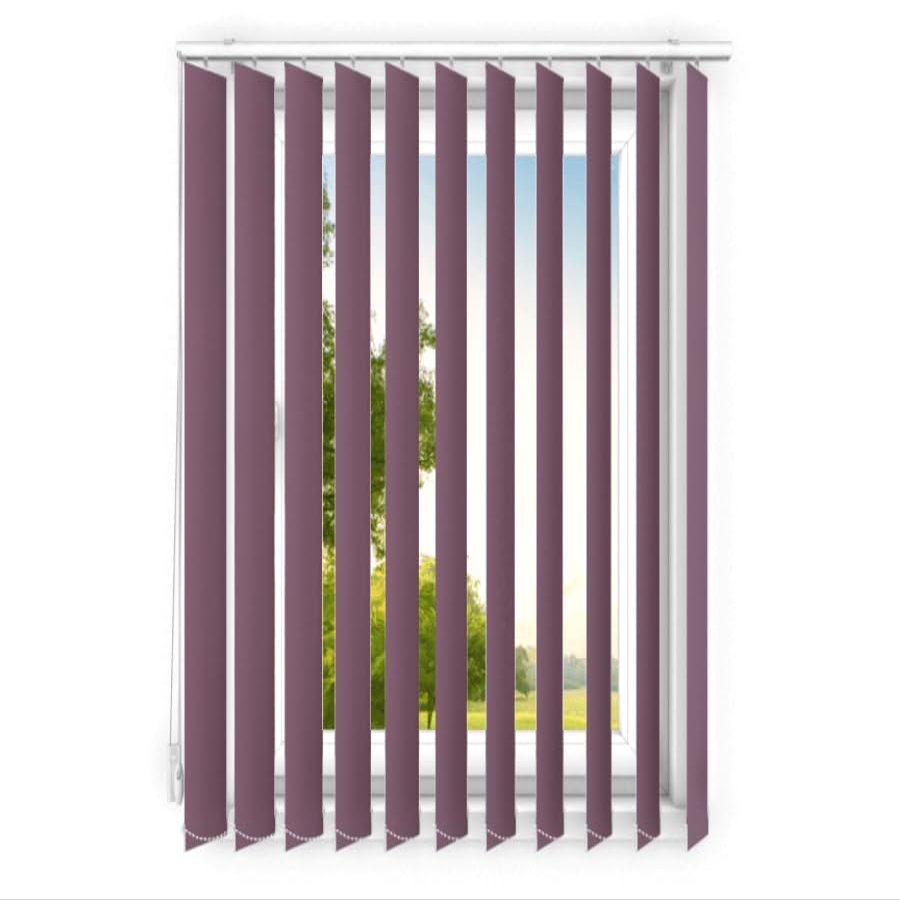 time4blinds Blackout Vertical Blinds Complete Set, 120 x 260 cm, Purple