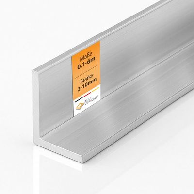 Alu-Verkauf Aluminum Angle Profile, L-Profile – Custom Length – 4 mm Thick, 60 x 60 mm Legs