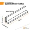 Alu-Verkauf Aluminum Angle Profile, L-Profile – Custom Length – 4 mm Thick, 60 x 60 mm Legs view 2