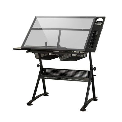 ABNNHK Height-Adjustable Drafting Table with Storage