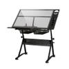 ABNNHK Height-Adjustable Drafting Table with Storage view 1