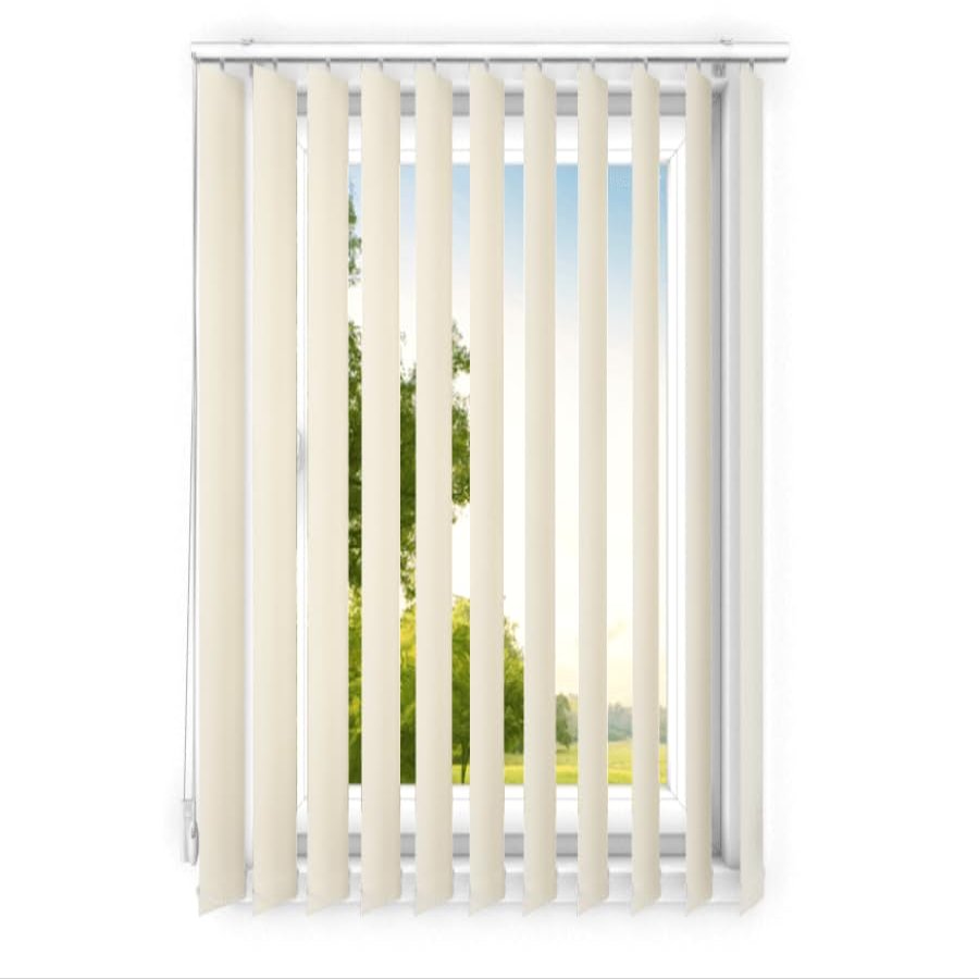 time4blinds Blackout Vertical Blind Complete Set, 160 x 120 cm, Beige
