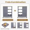 KOMFOTTEU Kitchen Cart, Kitchen Cabinet with Countertop, 3 Drawers and Storage Shelves, Serving Cart for Kitchen and Dining Room, 67 x 37 x 84 cm (Gray) view 4