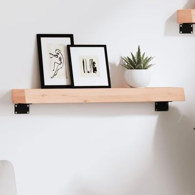 LLEZKBR Wall Shelf & Ledge 60 x 10 x 6 cm Unfinished Solid Oak