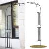 Sturdy Metal Garden Arch, 240 cm, Wedding Trellis for Climbing Roses, Weather-Resistant, Black (2.2 x 2.4 m) view 1