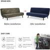 Armless Sofa Cover, Stretch Futon Protector, AB05 M, 155–185 cm view 3