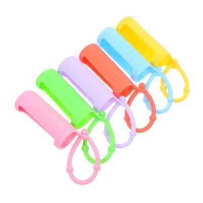 LOLIPPYY 6-Piece 10 mL Silicone Protective Sleeves for Essential Oil Roller Bottles with Flexible Buckle Straps, Travel and Everyday Carry Case