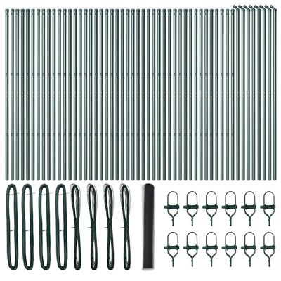 vidaXL Ground-Mounted Hexagonal Fence 100 x 1.4 m Gray Mesh