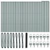 vidaXL Ground-Mounted Hexagonal Fence 100 x 1.4 m Gray Mesh view 1